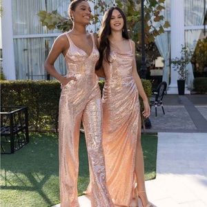 Azazie Pearl Pink Spotlight Sequin Bridesmaid Formal Dress